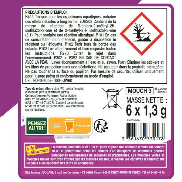 Acto - Stickers décor papillons insecticides anti-mouches x6 - ACTO - Image 4