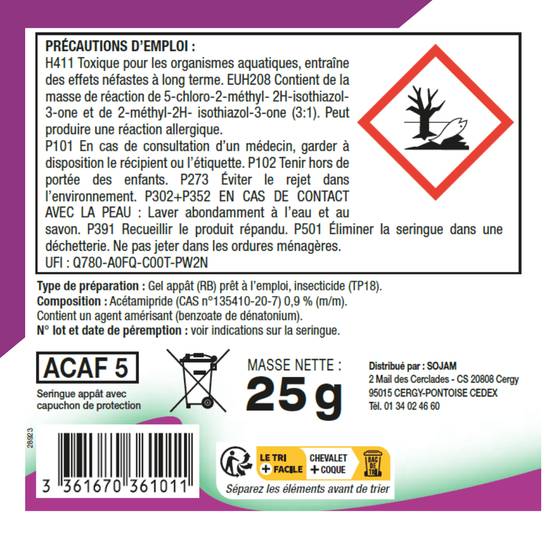 Gel-appât cafards seringue 25 g – ACTO - Image 3