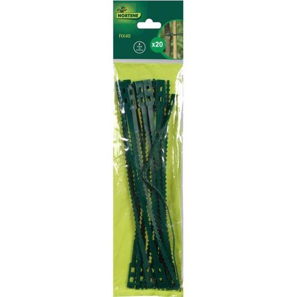 Nortène - Liens plastique jardin vert 35 cm lot de 20 NORTENE