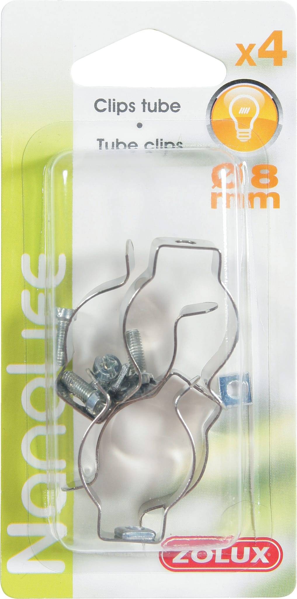 Zoomed - Clips tube fluo T8 lot de 4 – ZOLUX - Image 1