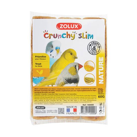 Friandises pour oiseaux Crunchy Slim 3x20g – ZOLUX - Image 1