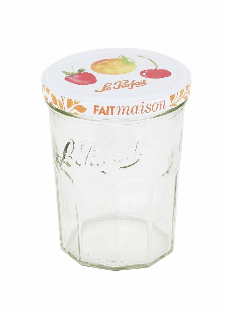Le Parfait - Lot de 6 confituriers verre 385 ml Ø82 mm couvercle décoré - LE PARFAIT - Image 2