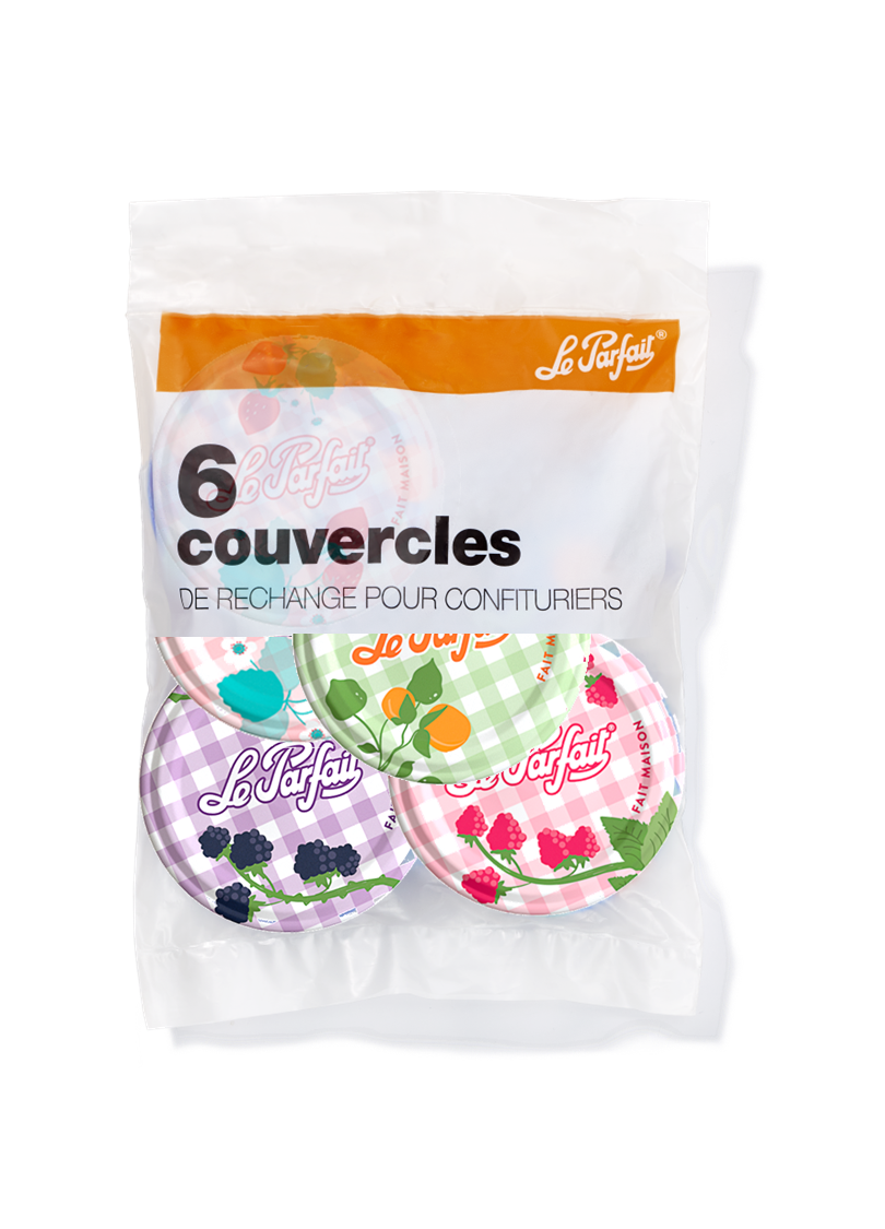 Le Parfait - Couvercle t.o métal décoré confiturier Ø 82 mm sachet 6 - Le Parfait® - Image 1