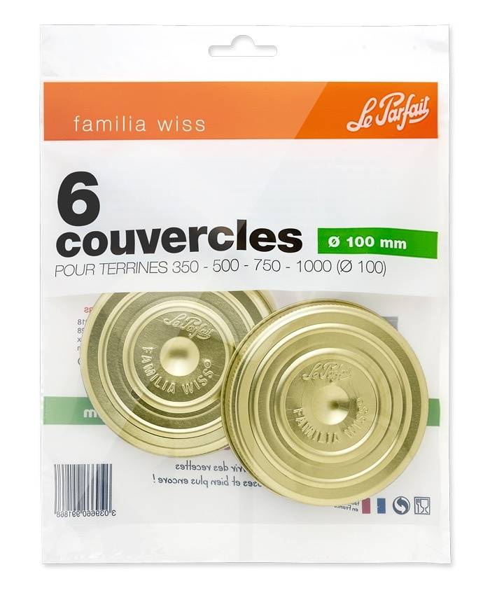 Le Parfait - Couvercles "Familia Wiss" Ø 100 mm x6 - Le Parfait® - Image 1