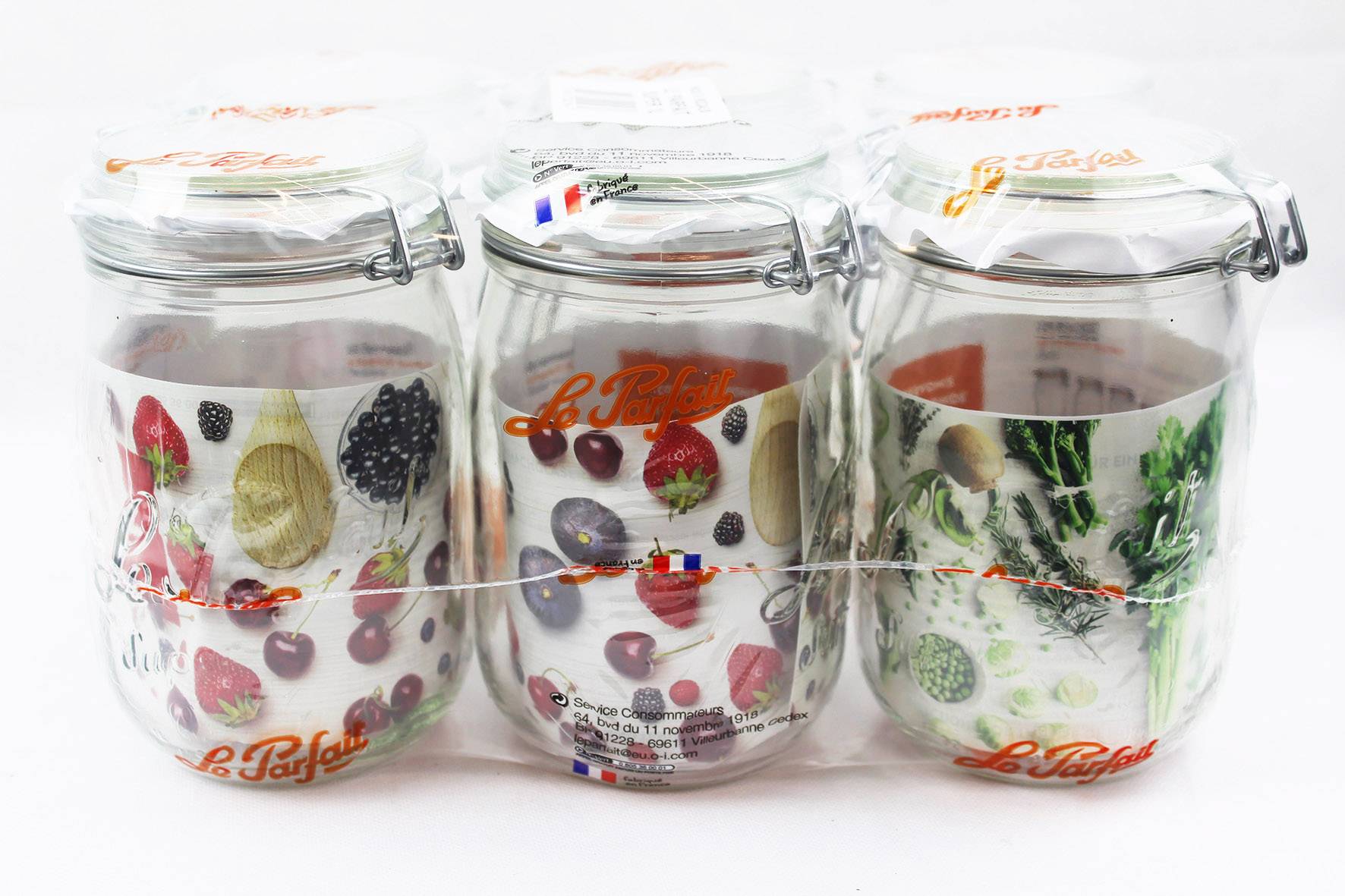 Le Parfait - Bocal Lot de 6 Verre 1 Litre Ø 8,5 cm - LE PARFAIT - Image 4