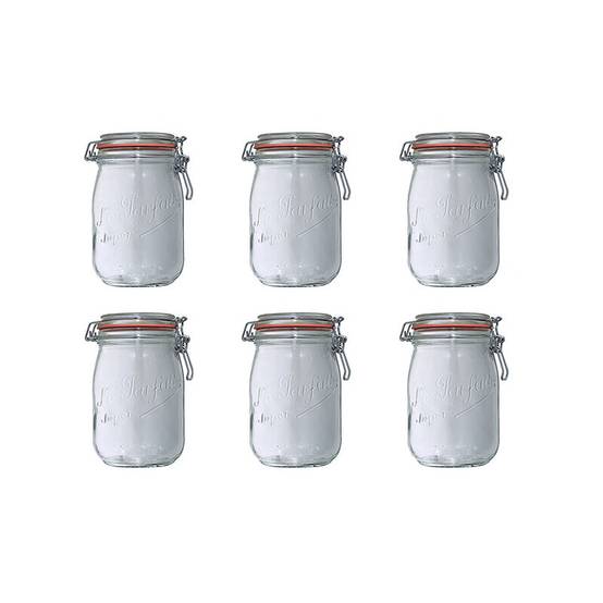 Le Parfait - Bocal Lot de 6 Verre 1 Litre Ø 8,5 cm - LE PARFAIT - Image 2