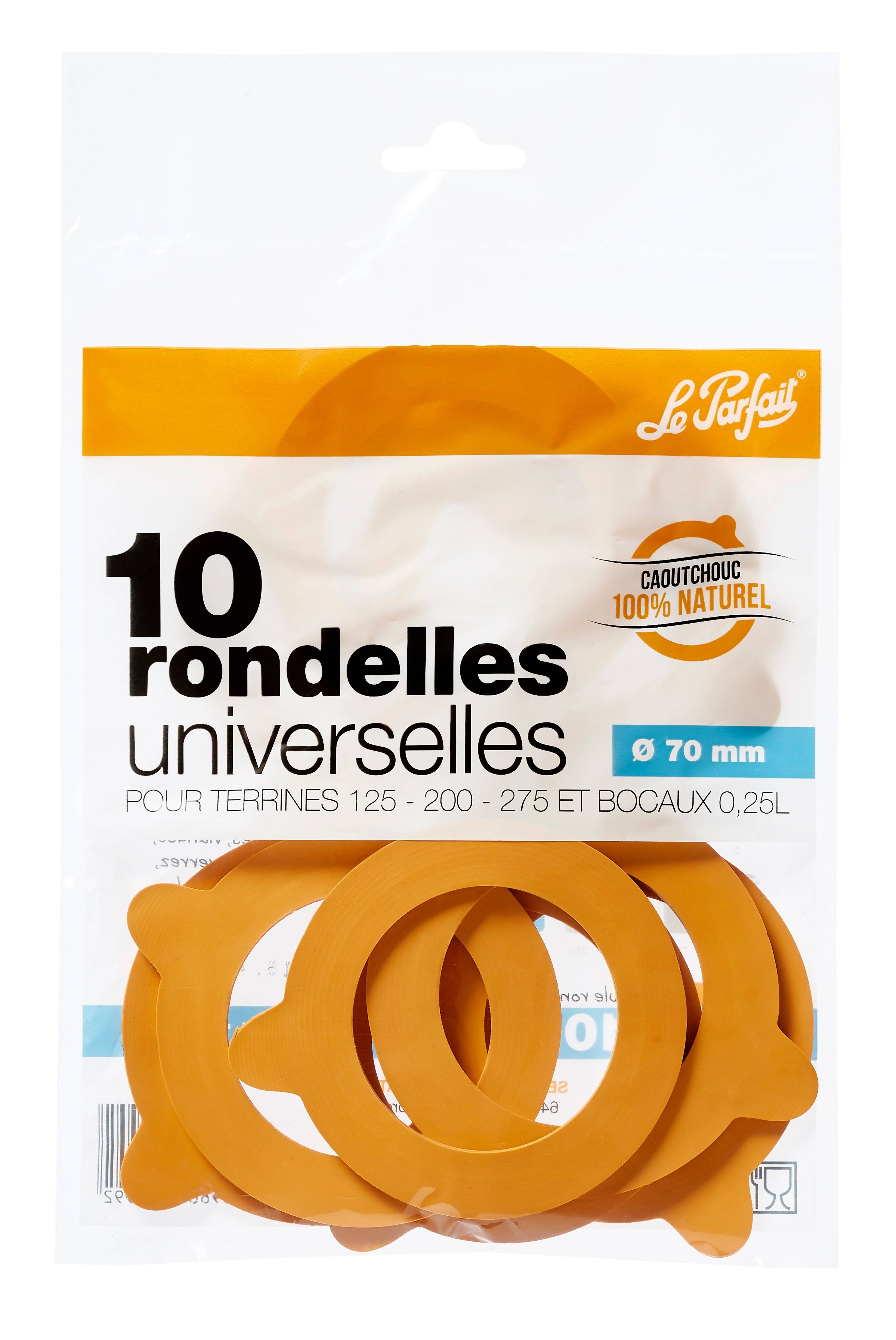 Le Parfait - Rondelles universelles Caoutchouc Orange Ø 7 cm x10 - Le Parfait® - Image 6