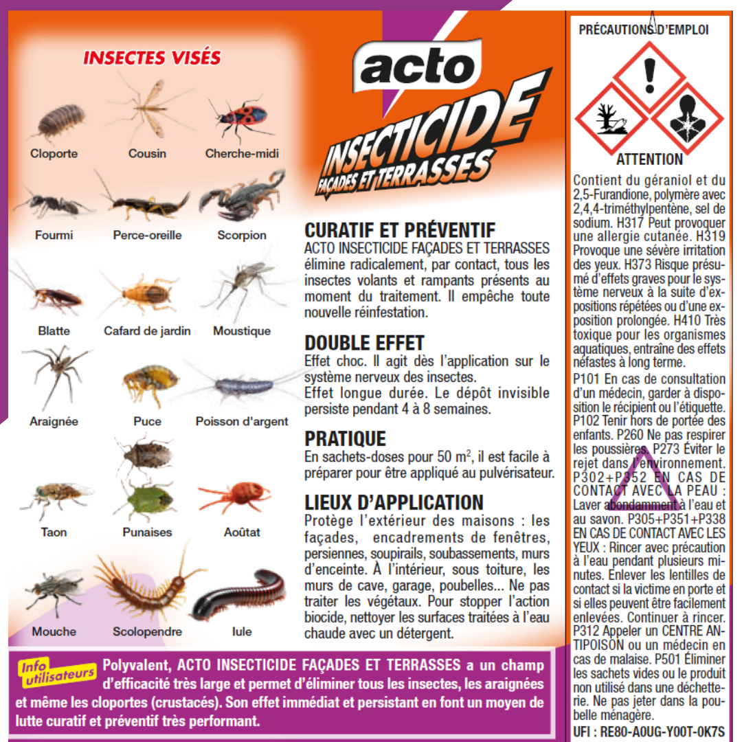 Poudre mouillable sachet 3 x 20 g - Acto - Image 2