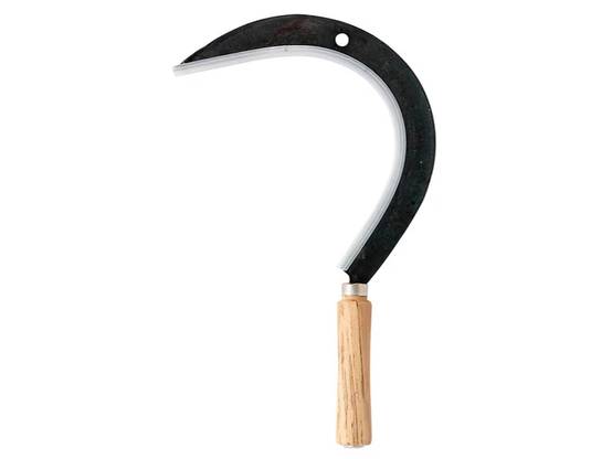 Faucille à herbe droite manche bois 45 cm 0,24kg – LEBORGNE - Image 1