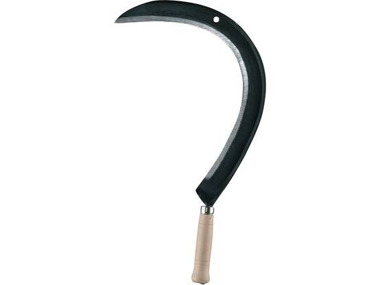 Faucille à broussailles coudée manche bois 50 cm – LEBORGNE - Image 1