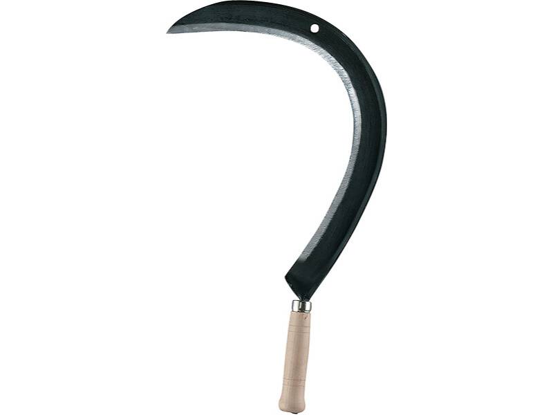 Faucille à broussailles coudée manche bois 50 cm – LEBORGNE - Image 1
