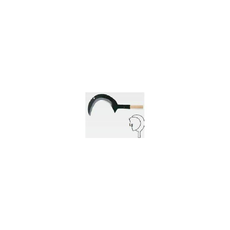 Croissant à 1 Taillant Fer Forgé Noir Manche Bois 130 cm – LEBORGNE - Image 1