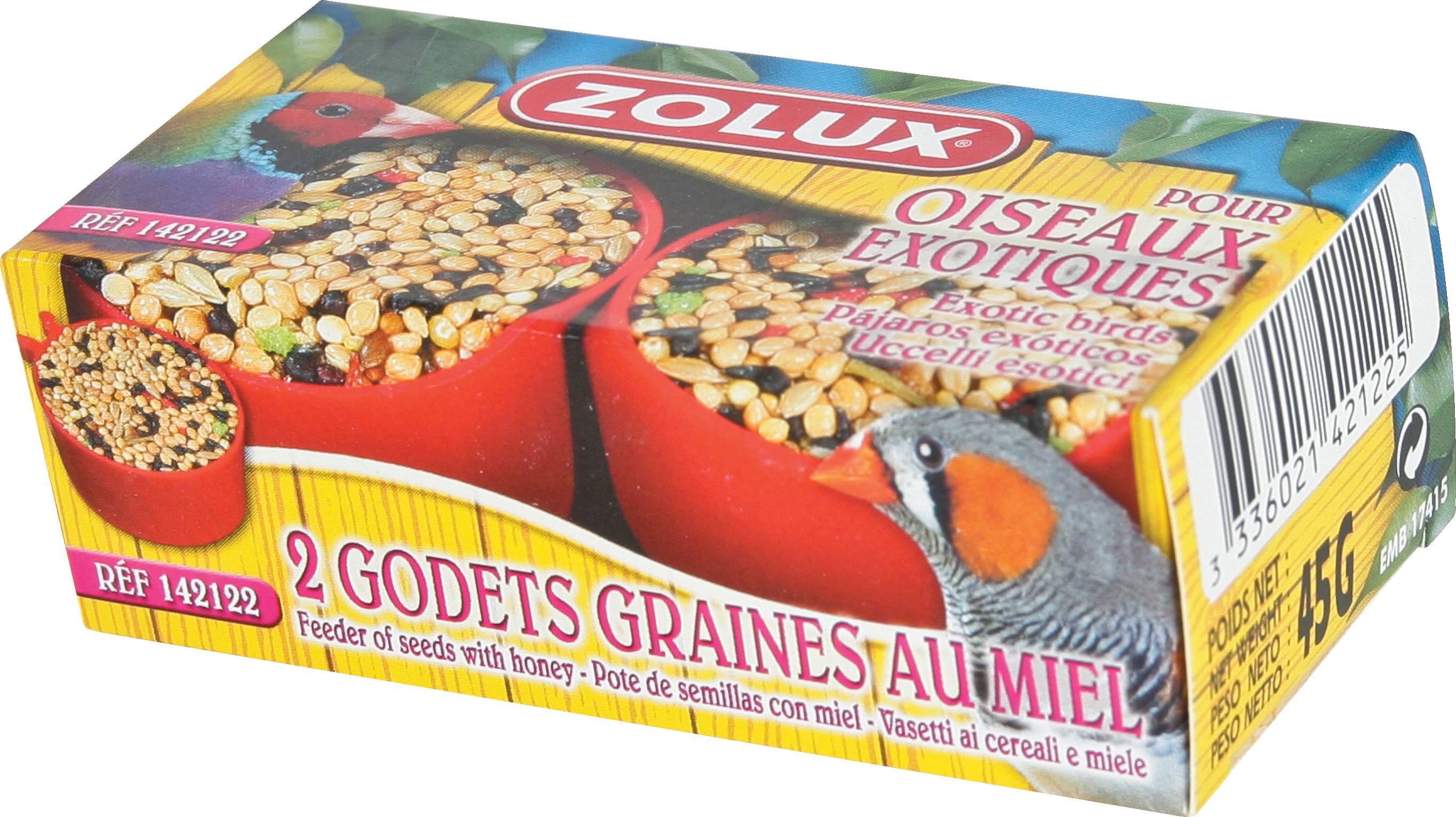 Zolux - Godets au miel friandise exotique x2 ZOLUX - Image 3