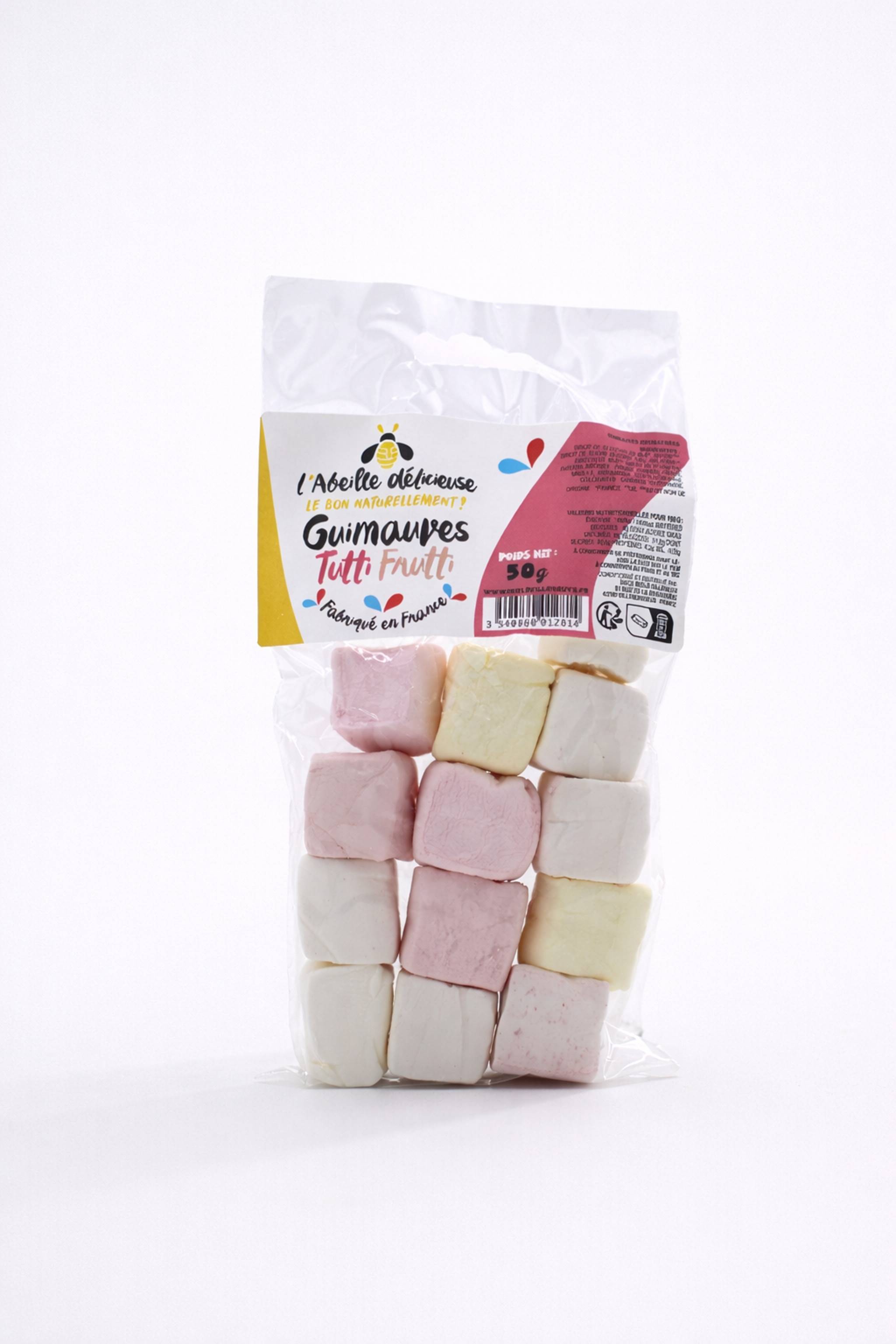 L'Abeille Délicieuse - Guimauves tutti frutti 50 g - L'Abeille Délicieuse