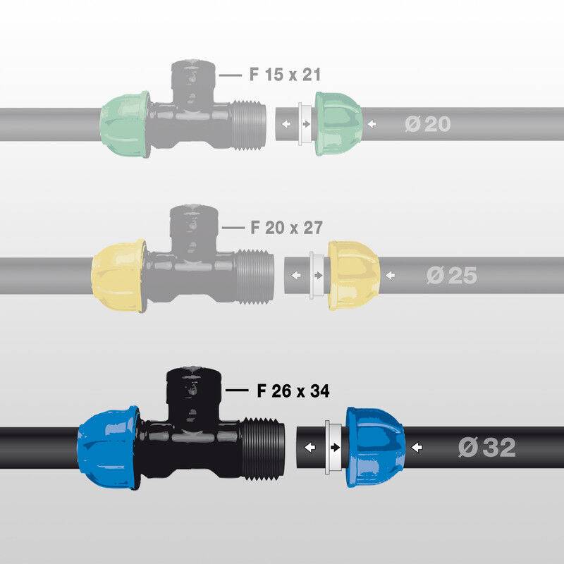 Jardibric - Té compression Ø 32 mm femelle 26x34 – JARDIBRIC - Image 4