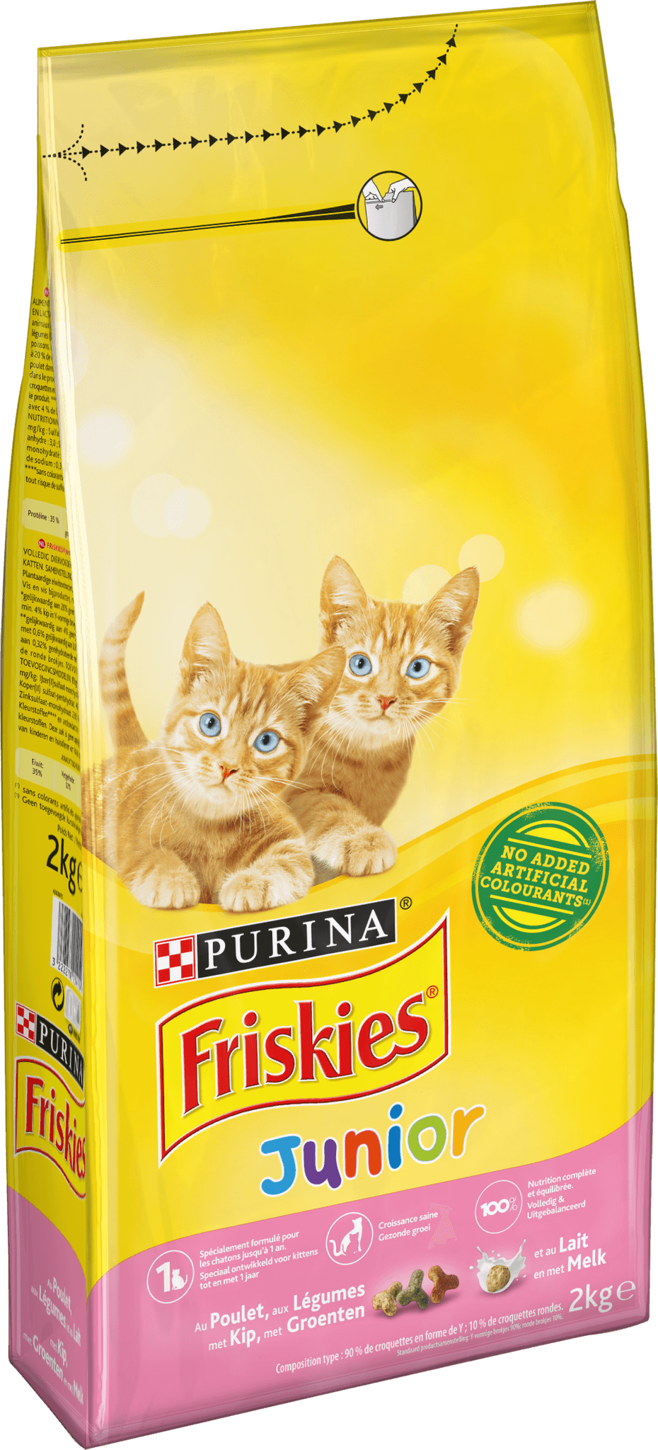 Croquettes Friskies - Chat Junior au poulet/lait/légumes 2kg