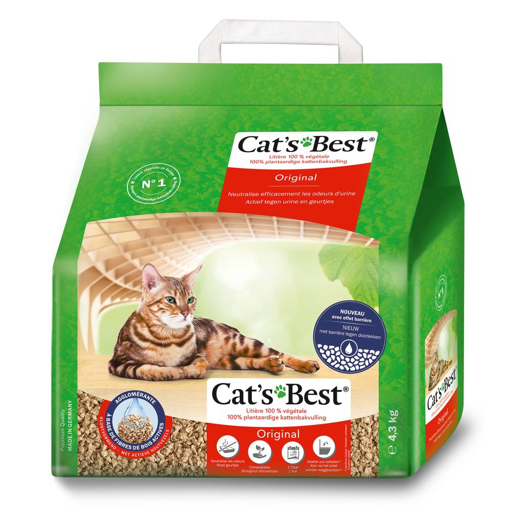 Cat's Best - Litière pour chat 10L / 4,3 Kg - CAT'S BEST ORIGINAL - Image 1