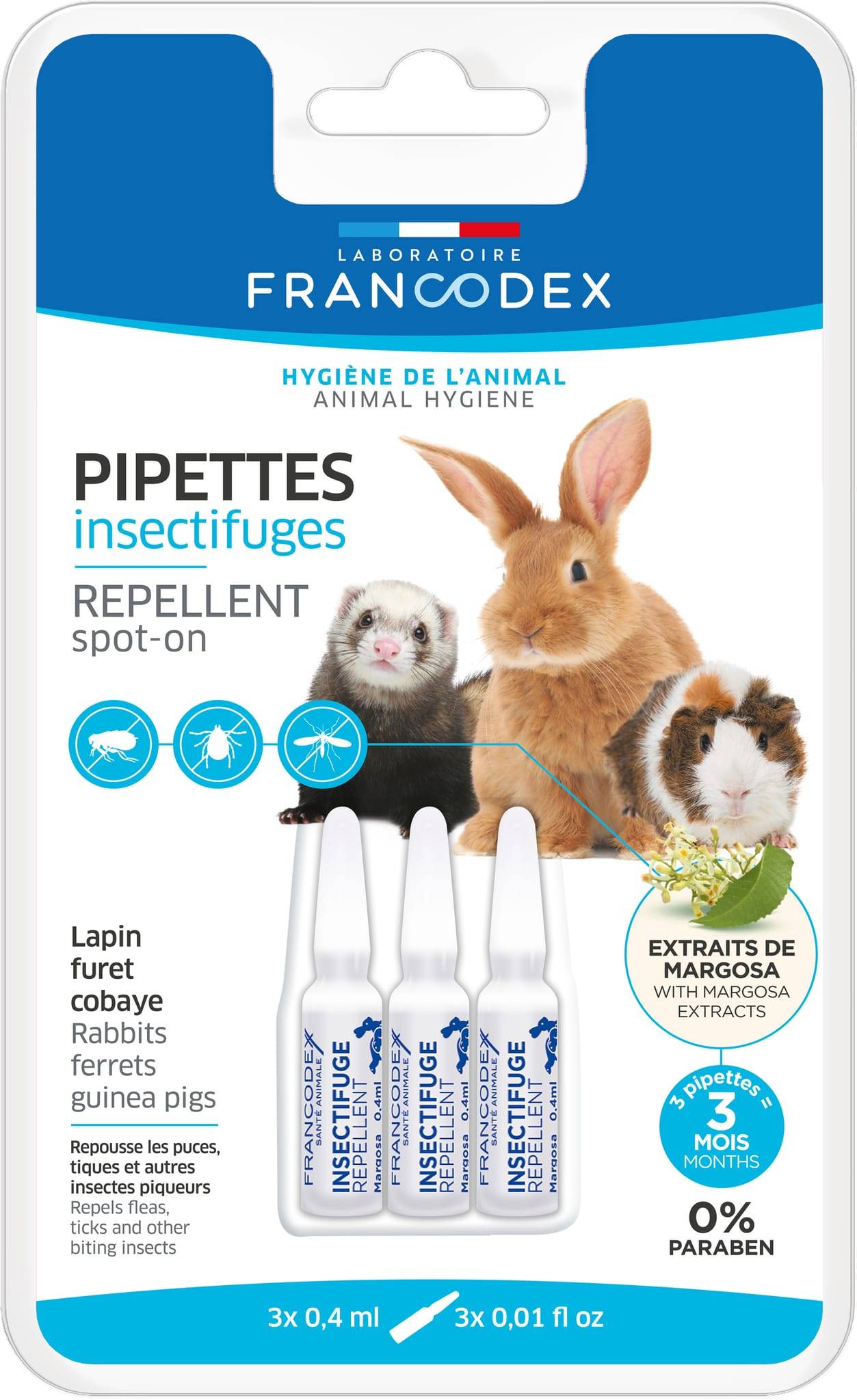 Francodex - Pipettes Insectifuges Lapin Furet Cobaye - FRANCODEX - Image 3