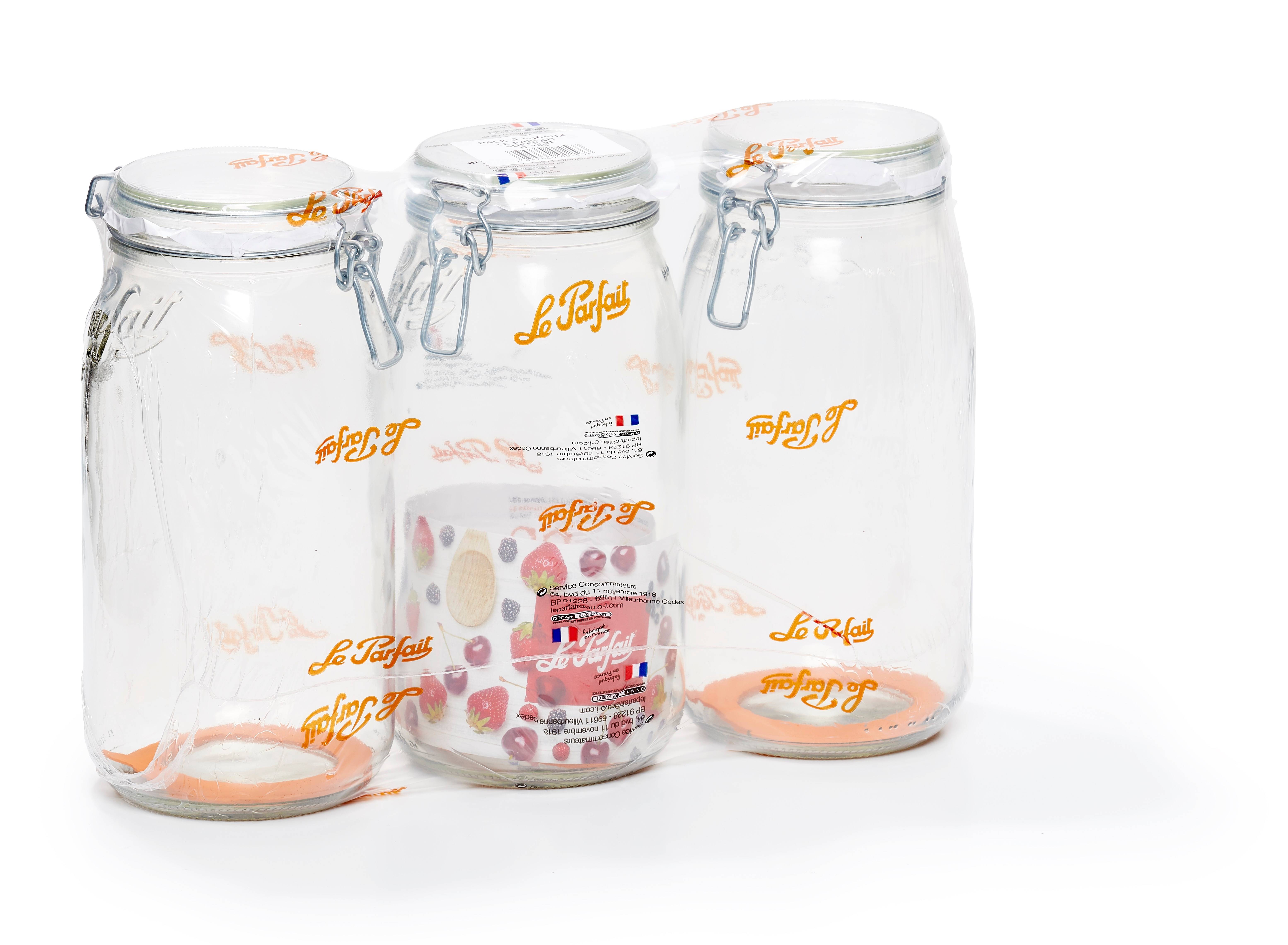 Le Parfait - Lot de 3 bocaux en verre transparent Ø100 mm 3L - modèle 1652075 - LE PARFAIT - Image 1