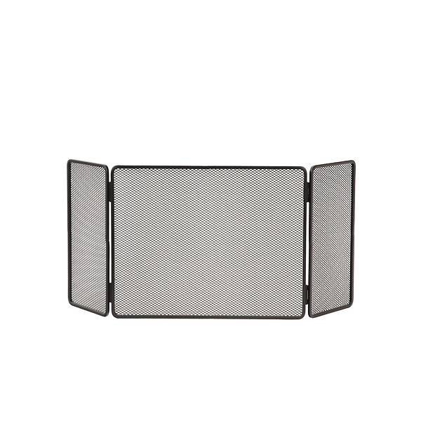 Le Marquier - Pare-feu cheminée acier gris foncé 3 volets L90 H40 cm - LE MARQUIER - Image 2