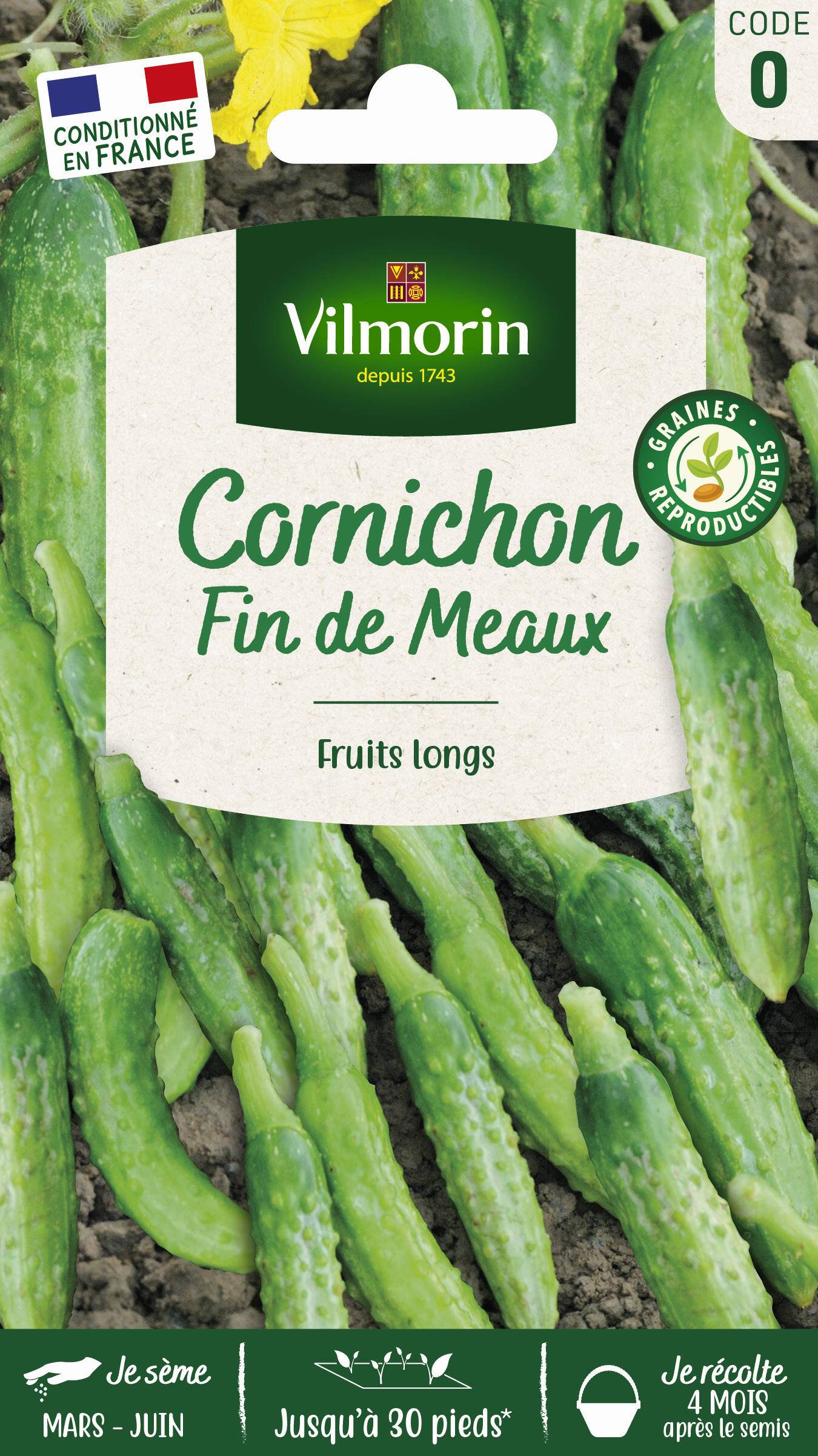 Vilmorin - Cornichon fin de Meaux série 0 sachet graines 3 g - Vilmorin - Image 1