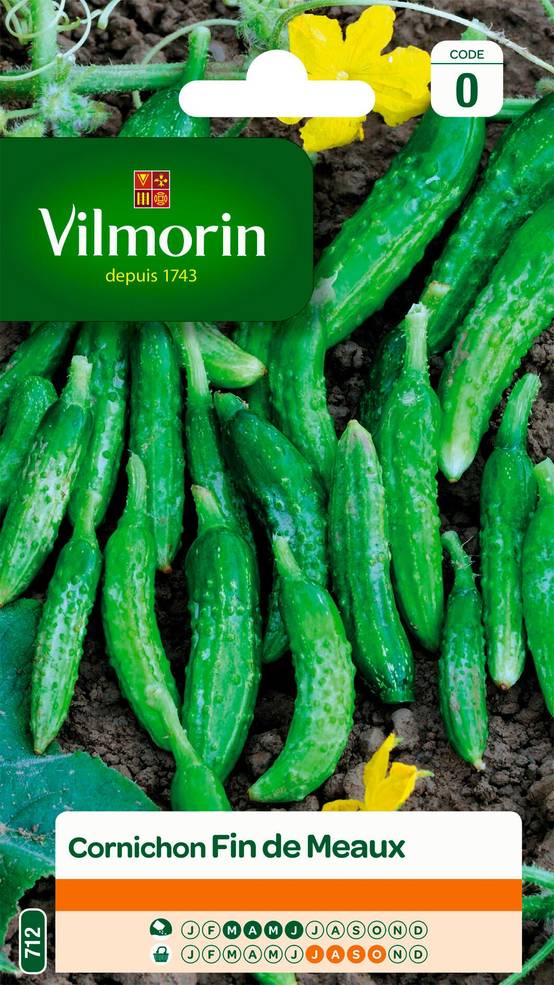 Vilmorin - Cornichon fin de Meaux série 0 sachet graines 3 g - Vilmorin - Image 1