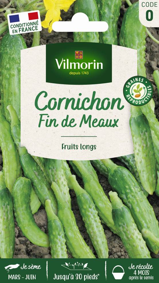 Vilmorin - Cornichon fin de Meaux série 0 sachet graines 3 g - Vilmorin - Image 2