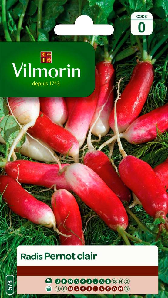 Vilmorin - Radis Pernot clair série 0 sachet graines 8 g - Vilmorin - Image 2