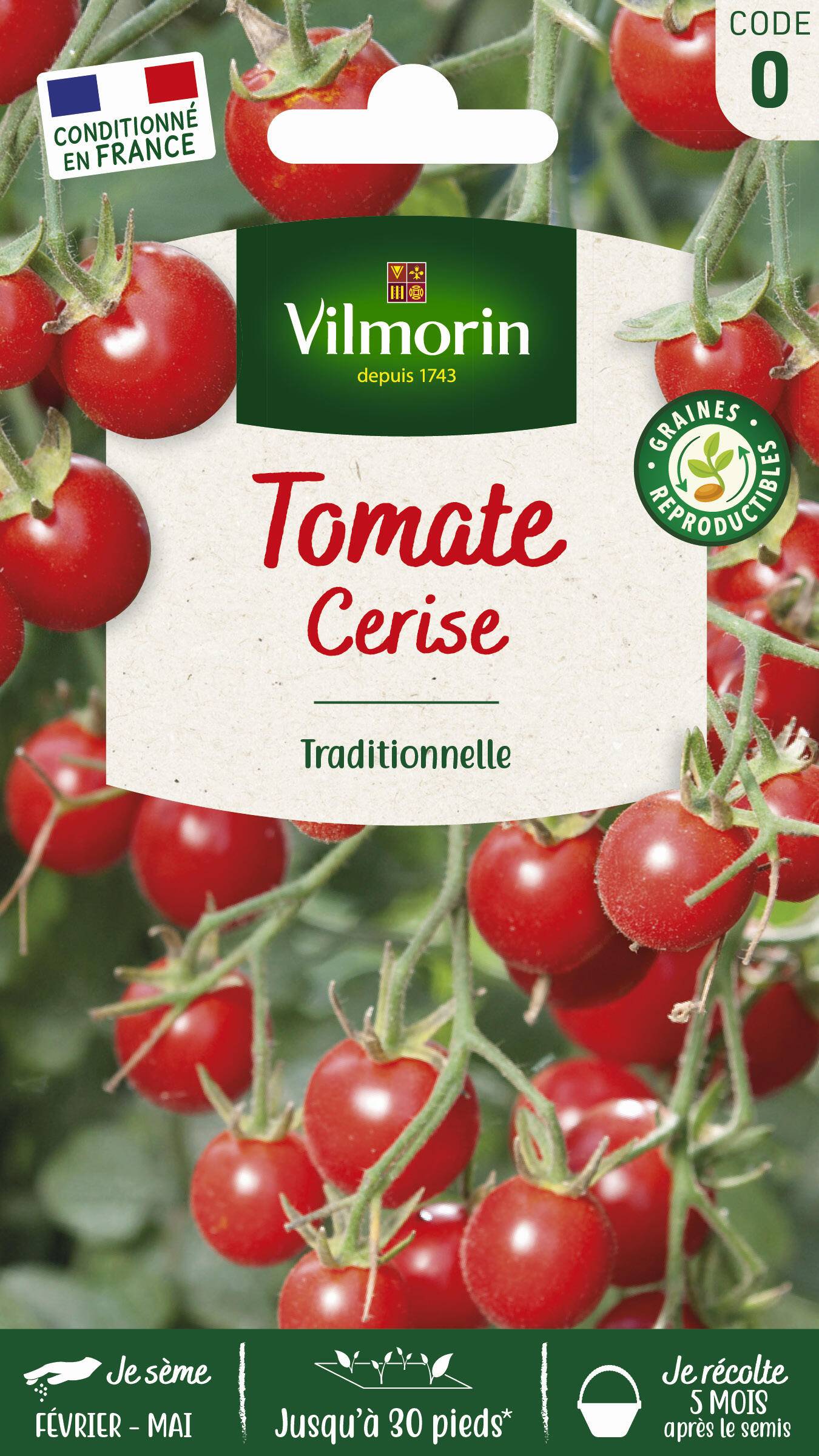 Vilmorin - Tomate cerise série 0 sachet graines 0,2 g - Vilmorin - Image 1