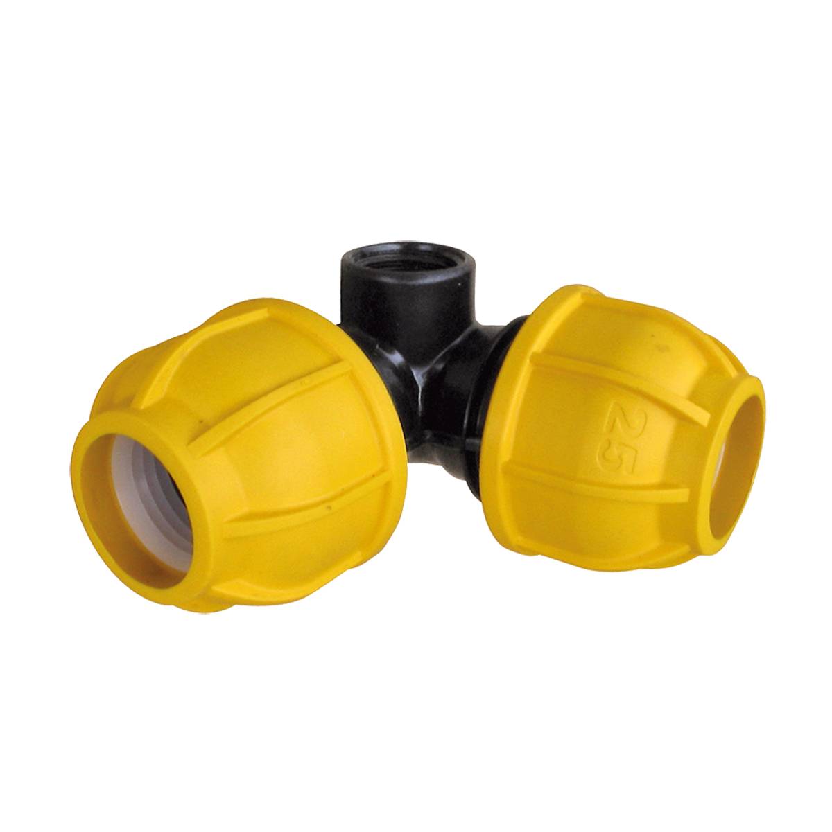 Jardibric - Coude compression taraudage central femelle Ø 25 mm JARDIBRIC - Image 1