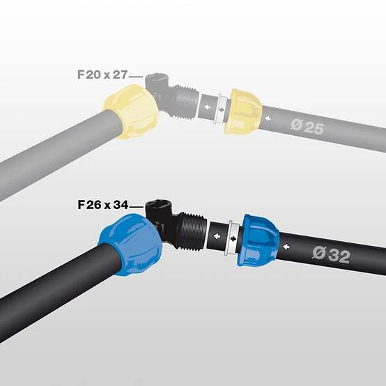 Jardibric - Coude compression taraudage central 20x27 Ø 32 mm JARDIBRIC - Image 3