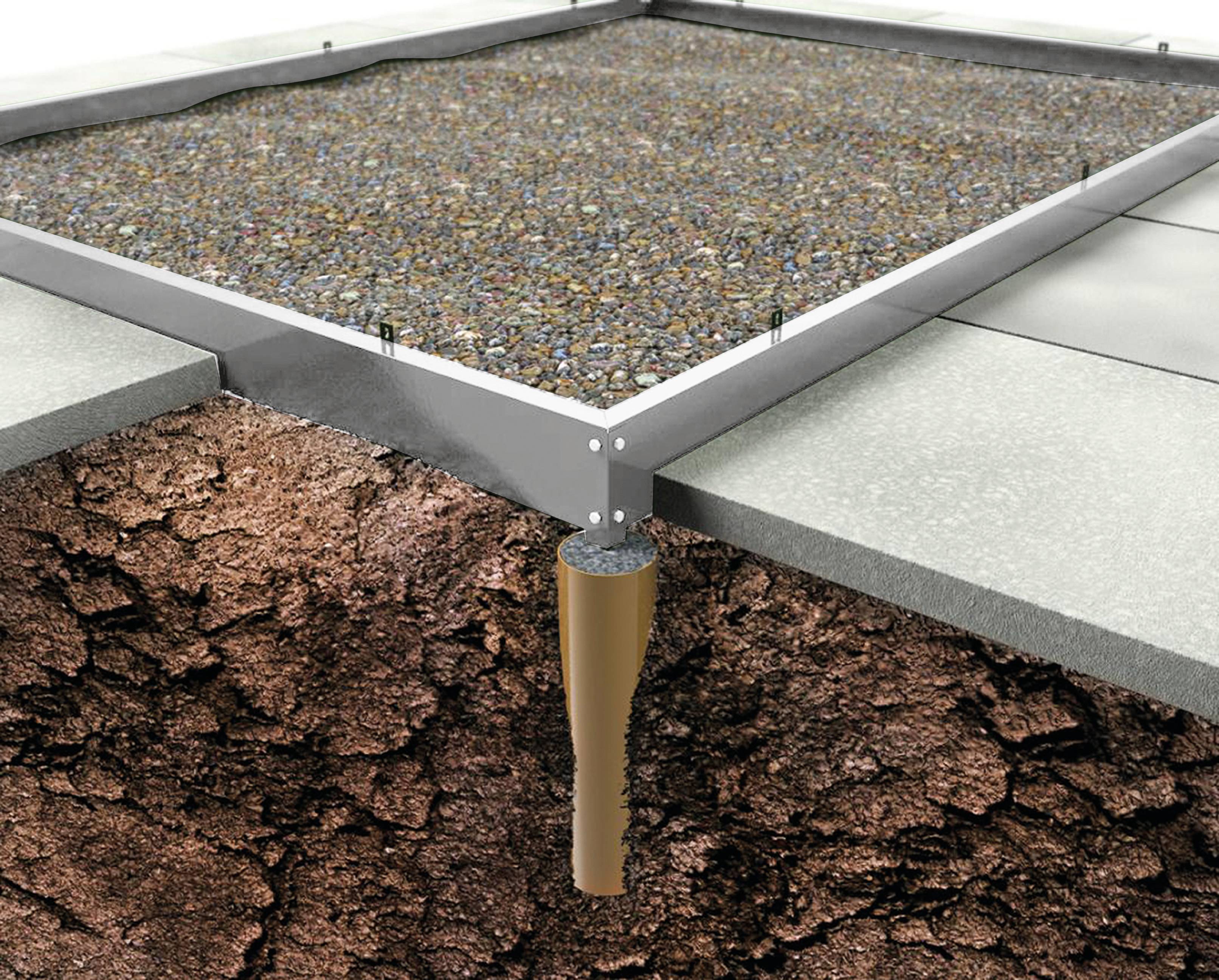 Halls - Embase pour serre de jardin acier galvanisé 3,8 m² Popular 66 - Halls - Image 1