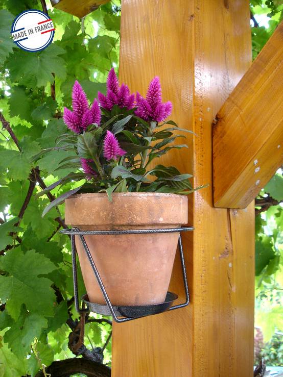 Louis Moulin - Louis Moulin Porte pot soucoupe mural Anthracite ⌀ 20-22 cm - Image 2