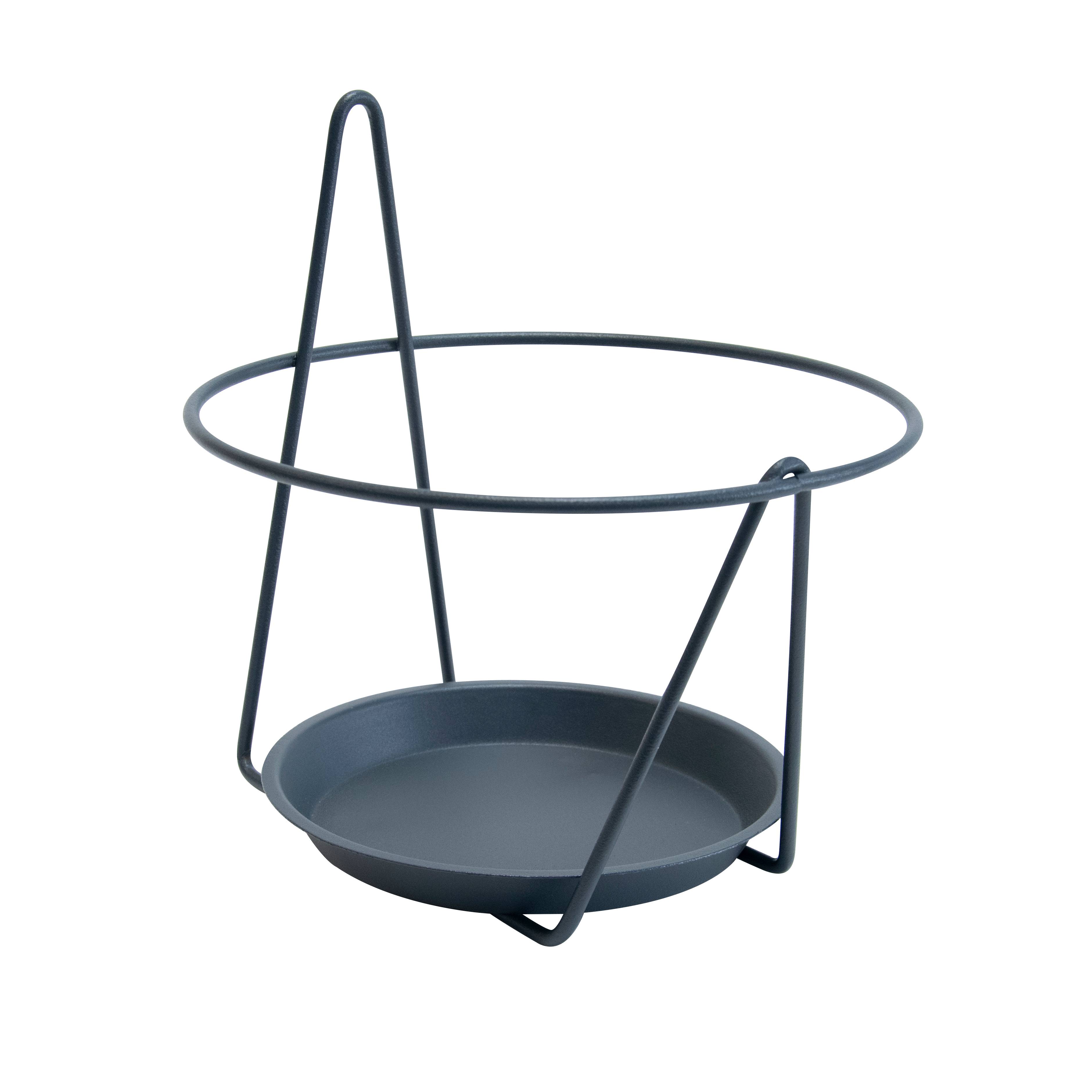 Louis Moulin - Louis Moulin Porte pot soucoupe mural Anthracite ⌀ 20-22 cm - Image 1