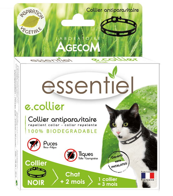 Essentiel - Essentiel - E.Collier antiparasitaire Chat Noir 35 cm