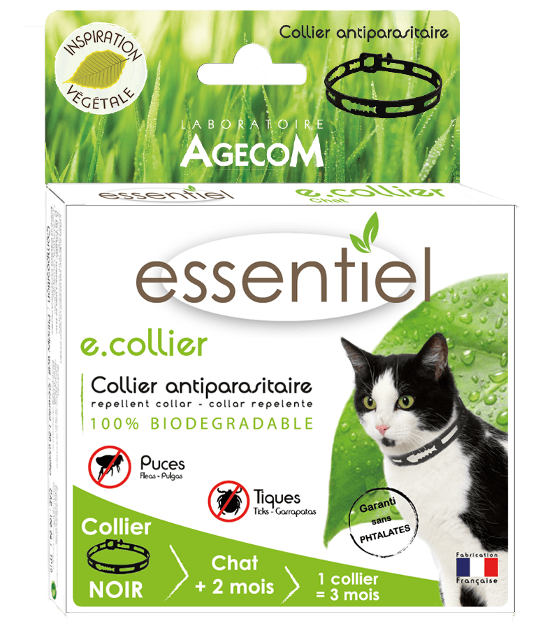 Essentiel - Essentiel - E.Collier antiparasitaire Chat Noir 35 cm