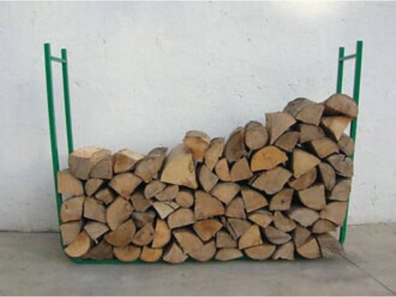 Range-bûches en 2 éléments Acier Vert Hauteur 95 cm - RIBILAND - Image 3
