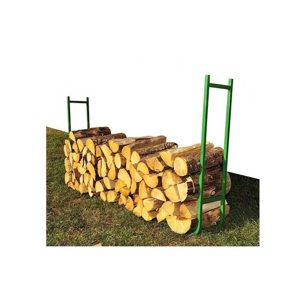 Range-bûches en 2 éléments Acier Vert Hauteur 95 cm - RIBILAND - Image 6