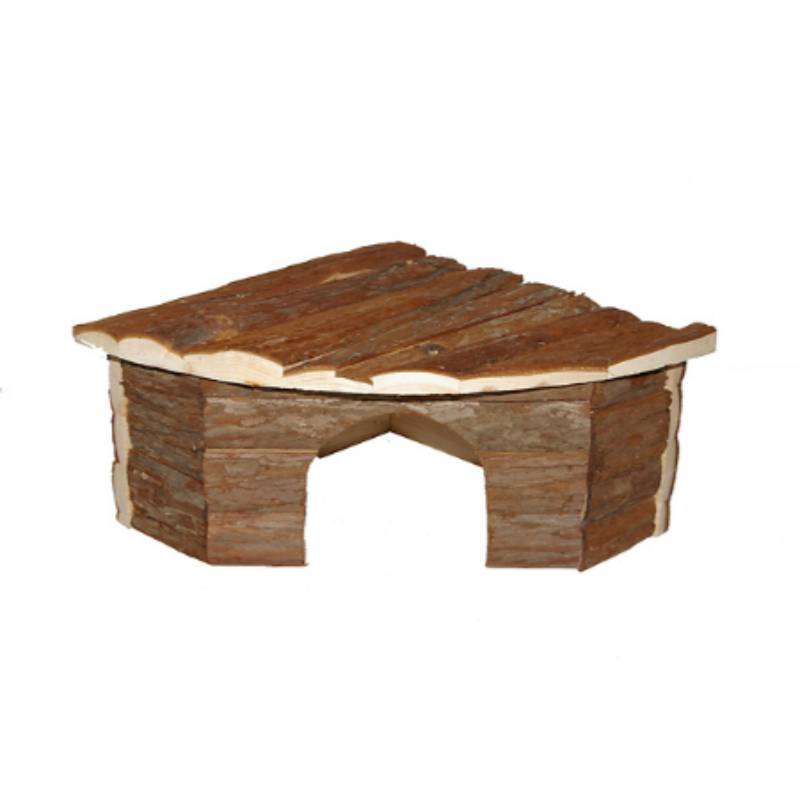 Rongis - Maisonnette d'angle en pin naturel pour petits mammifères -  RONGIS - Image 3