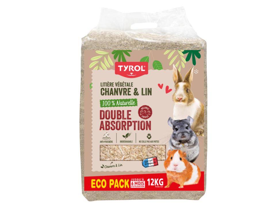 Tyrol - Litière pour rongeurs chanvre et lin 12 kg  – TYROL - Image 1