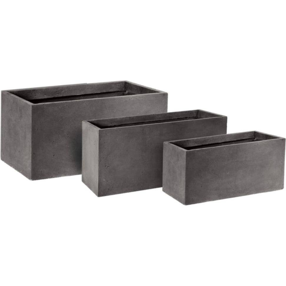 Jardinière Fibre De Terre Béton Gris - Image 2