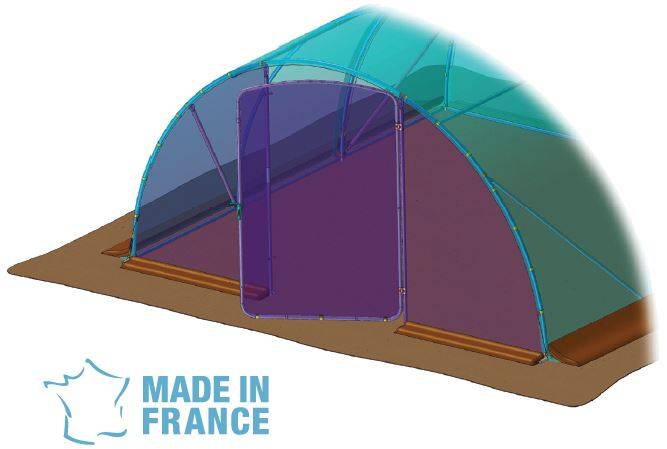 Richel Serre - Porte supplémentaire pour serre largeur 4,5 m acier galvanisé Ø 32 mm l. 1,5 m - Richel serre - Image 2