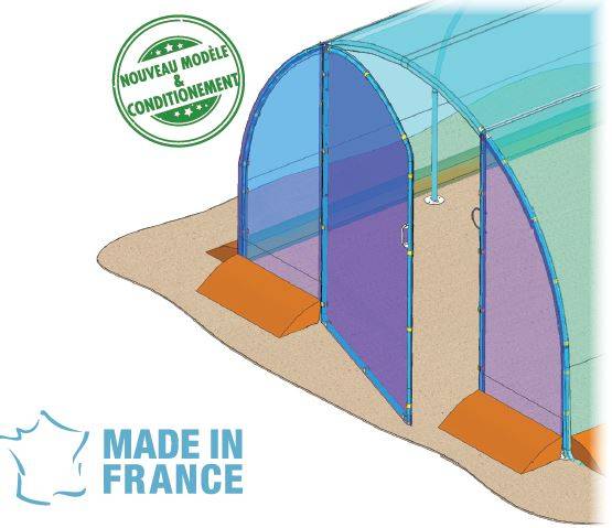 Richel Serre - Porte supplémentaire pour serre largeur 3 m acier galvanisé Ø 32 mm l. 1,5 m - Richel serre - Image 3