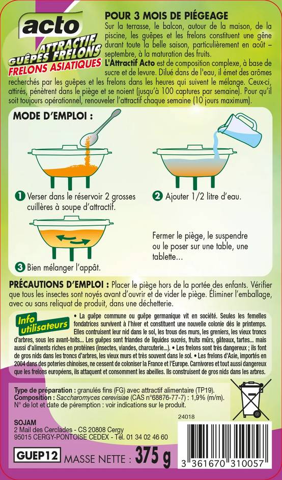 Acto - Attractif guêpes frelons – ACTO - Image 10