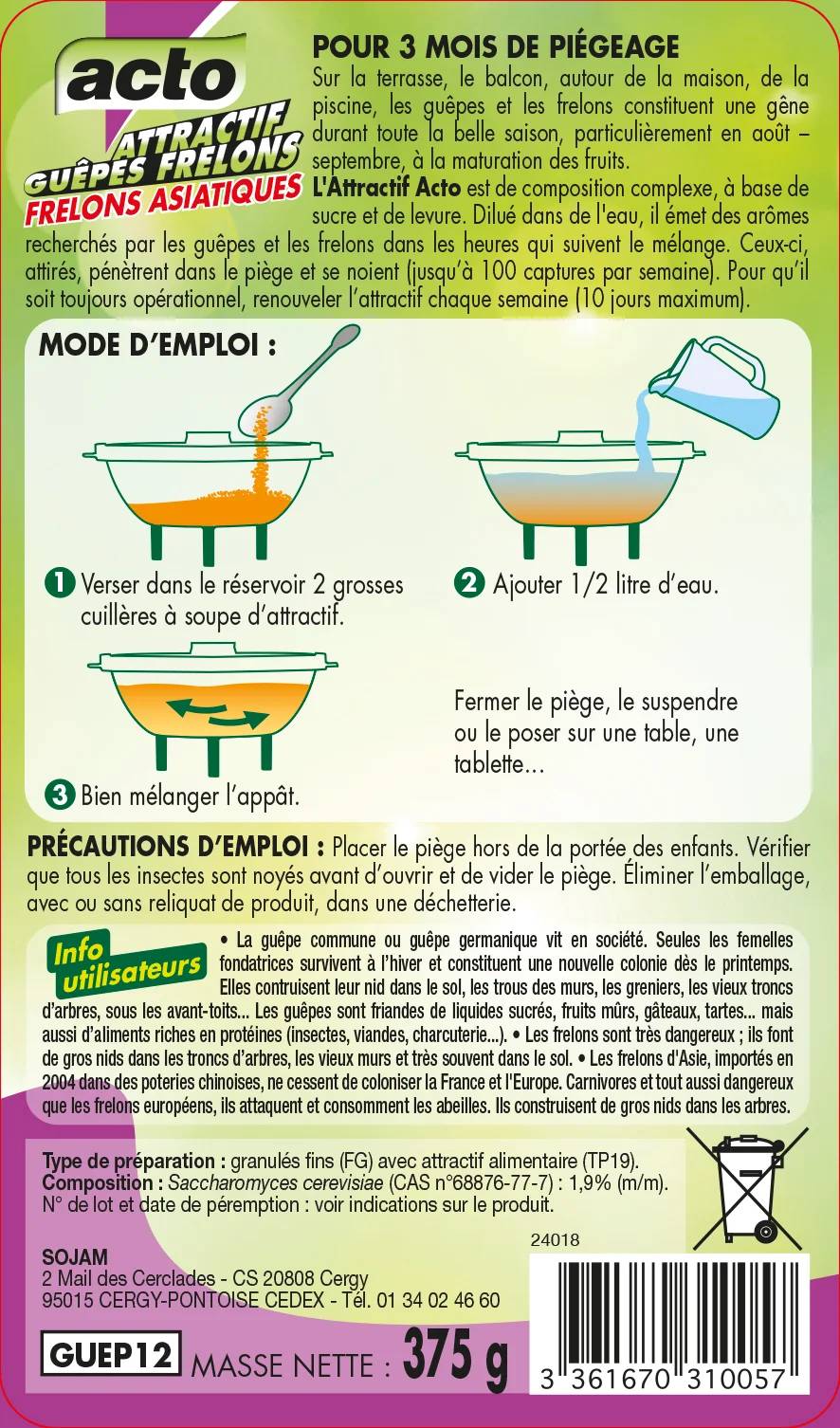 Acto - Attractif guêpes frelons – ACTO - Image 10