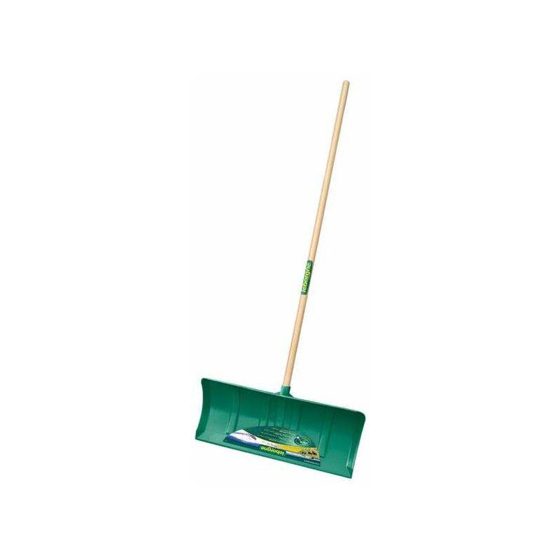 Poussoir Neige Grain Polymère Vert Manche Bois LEBORGNE - Image 2