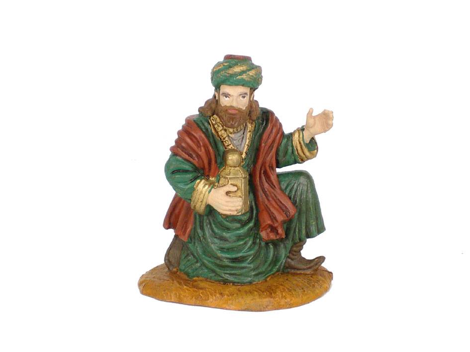 Oliver - Oliver - Figurine Roi Mage Gaspard adoration en durexine L.10 cm - Image 2