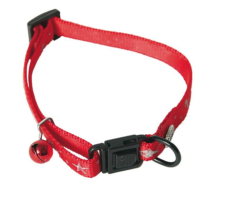 Martin Sellier - Collier pour chat nylon rouge MARTIN SELLIER - Image 1