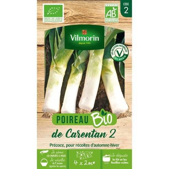 Vilmorin - Poireau de Carentan 2 Bio série 2 sachet graines 3 g - Vilmorin - Image 6