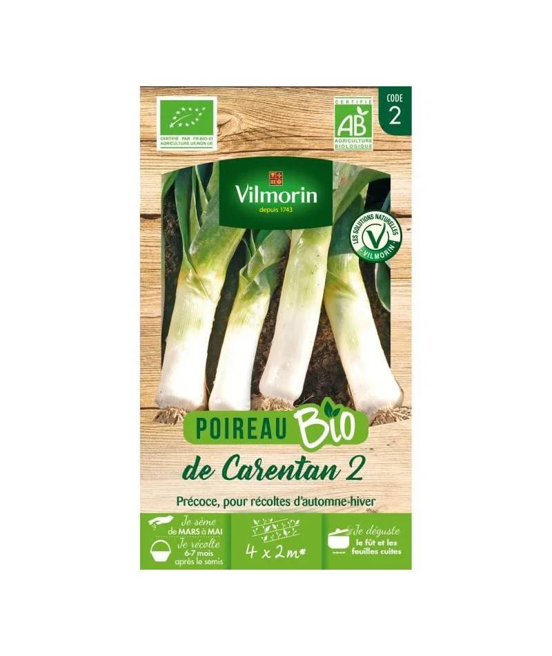 Vilmorin - Poireau de Carentan 2 Bio série 2 sachet graines 3 g - Vilmorin - Image 3